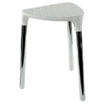 Gedy 2172-24 White Faux Leather Stool